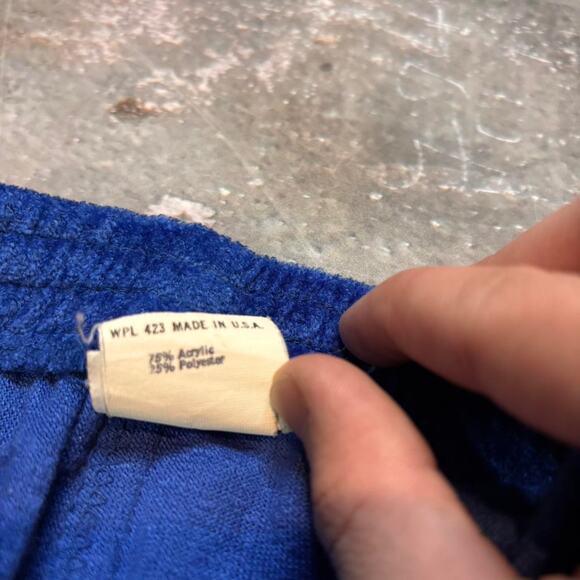 Vintage 1980s Levis Olympics Velour Track Prants. Size Medium - Picture 7 of 7